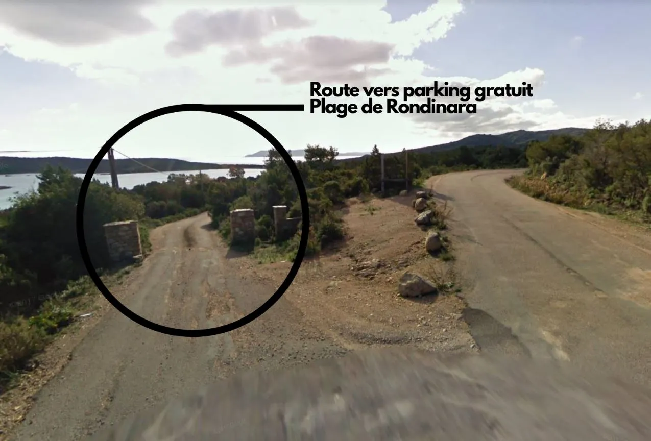 Route côtière vers Rondinara